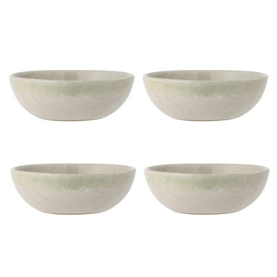 Bloomingville Paula Skålset, Ljusgrön, Stengods Ø16xH6 cm, Set om 4