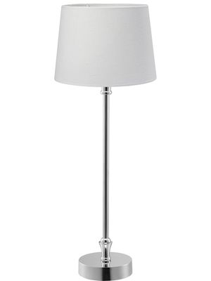 Liam Bordslampa med Vit Skärm 59cm Silver | PR Home