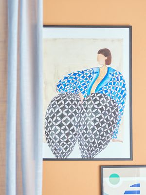 Illustration med ram Svart Furu Vivianne | Bloomingville
