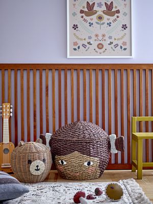 Lill Korg m/lock Brun Bankuan L62 cm Bloomingville Mini
