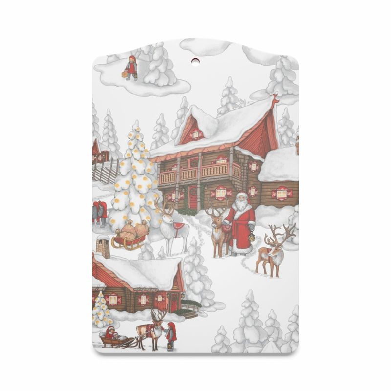 Tomtebyn offwhite/röd serveringsbräda Arvidssons Textil