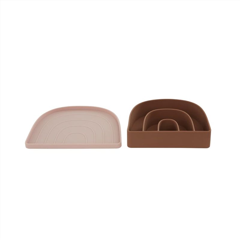 Tallrik och skål Rosa Silikon OYOY MINI