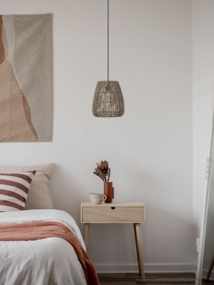 PR Home Saigon Taklampa Natur/Grå 18 cm Grå Inomhus