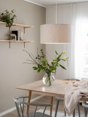 PR Home Sara Lampskärm Lin Natur/vit 55cm