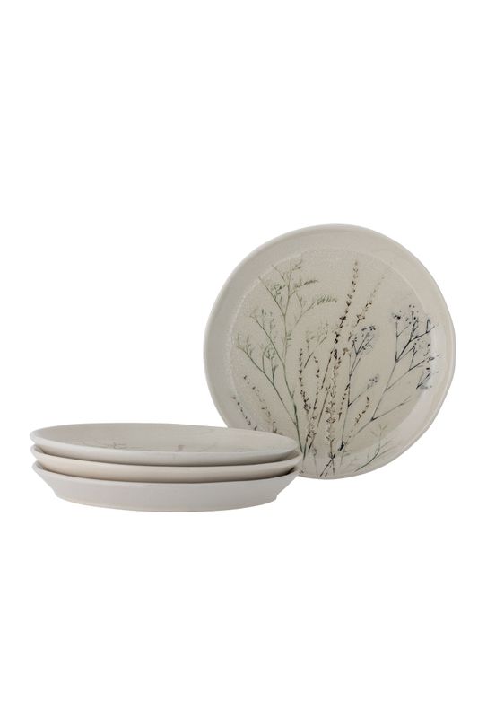 Bea Tallrik Natur Stengods Ø27.5cm Set om 4 Bloomingville