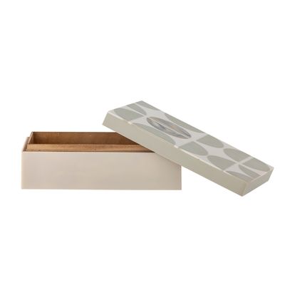 Låda med lock Grå Resin Kabela | Bloomingville