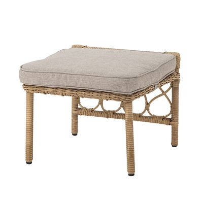Belluce Lounge Chair w/Stool Natur Polyrattan H82cm Set om 2 Bloomingville