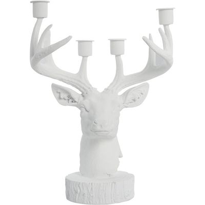 Lene Bjerre Serafina Deer Ljusstake H31 cm Vit
