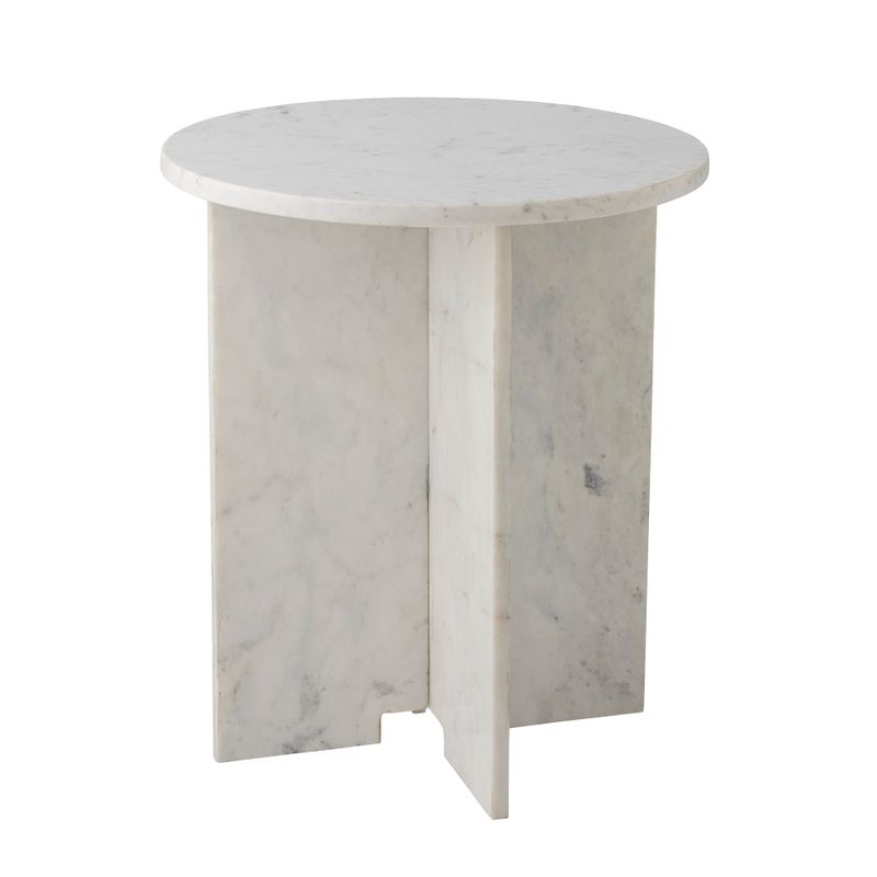 Sidobord Vit Marmor Jasmia | Bloomingville