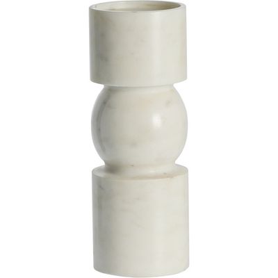 Lene Bjerre Ellia Ljusstake Vit Marmor H23 cm