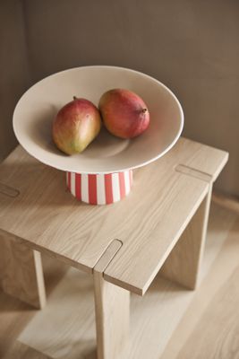 Toppu Mittpunkt Röd/Persika Stengods Oyoy Living