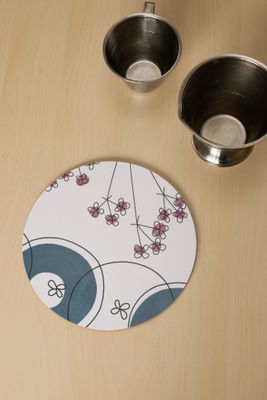 Picknick, Grytunderlägg, Blårosa, 21Cm