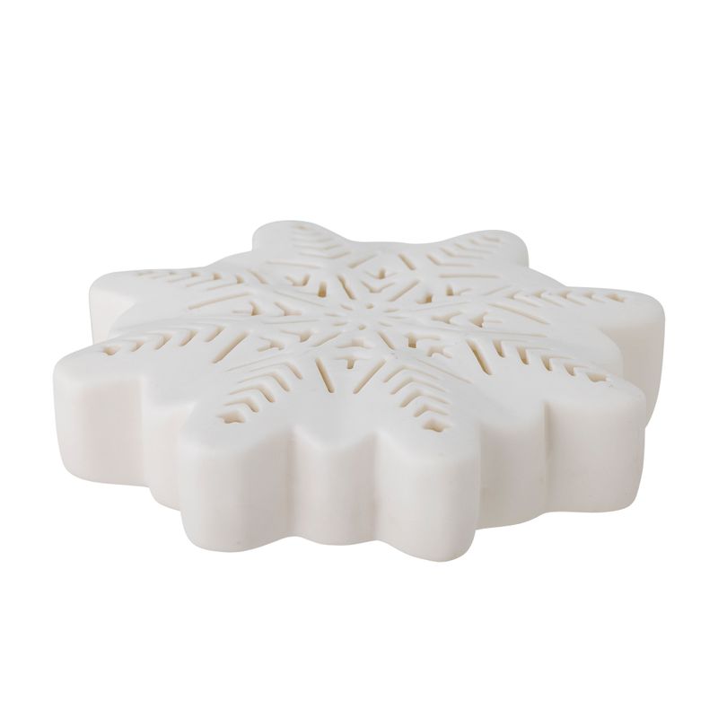 Dekoration med ljus Vit Stengods Flake | Bloomingville