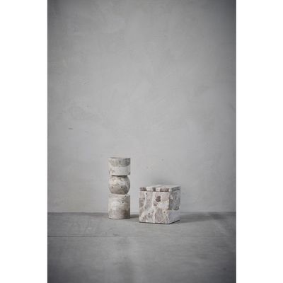 Lene Bjerre Ellia Ljusstake Linne Marmor H23 cm