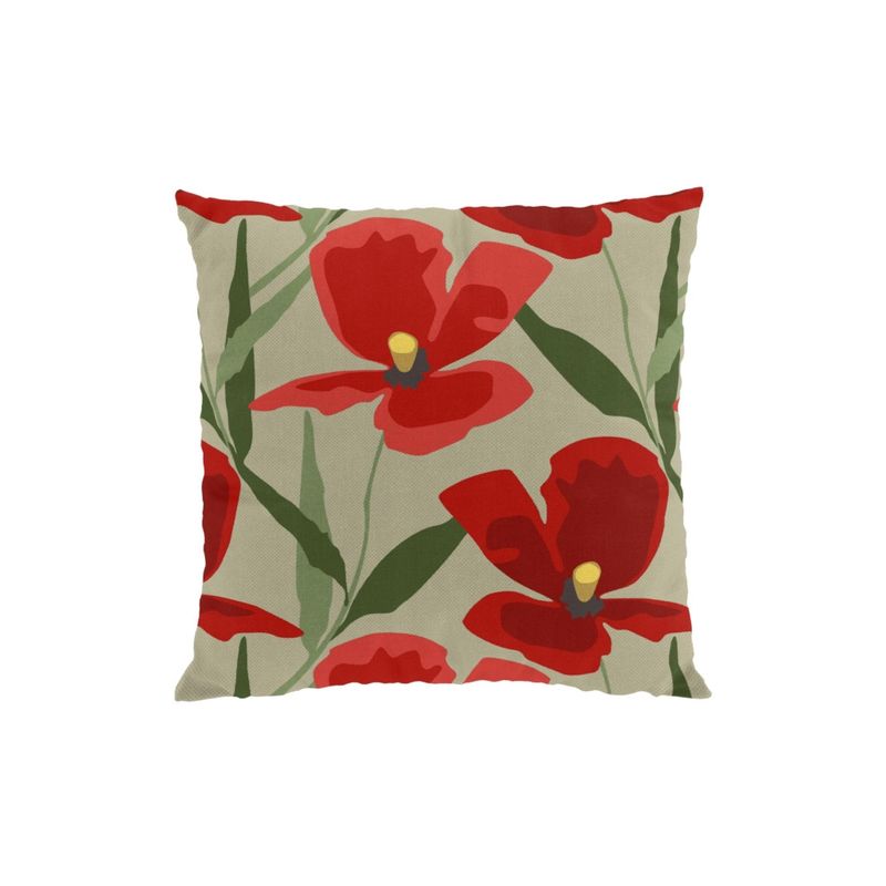 Blomsterskrud (culla) röd kuddfodral Arvidssons Textil