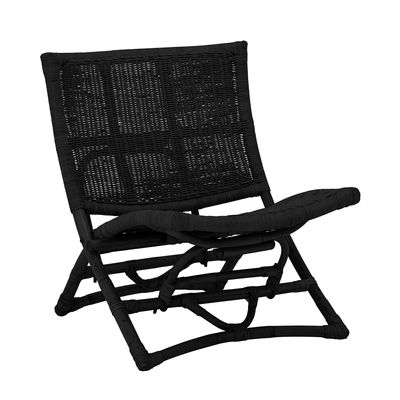 Fåtölj Svart Rotting Baz | Bloomingville