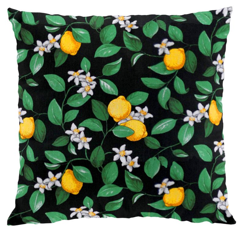Citronlycka svart kuddfodral Arvidssons Textil