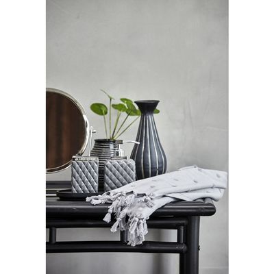 Lene Bjerre Portia Dispenser H16 cm Mörkgrå/Silver