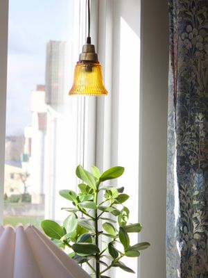 PR Home Emmi Fönsterlampa Amber/mässing 12cm