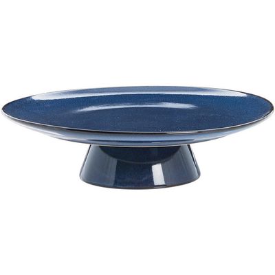 Lene Bjerre Amera Tårtfat Blå Stengods Ø32.5 cm