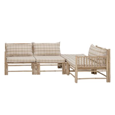 Modulsoffa höger hörn Natur Bambu Korfu | Bloomingville