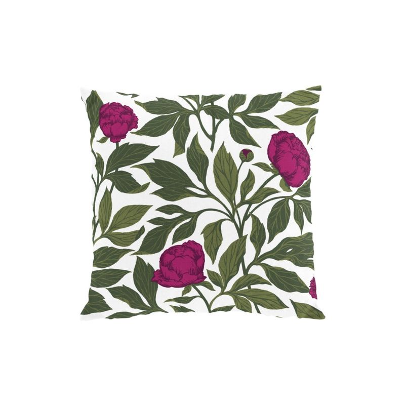 Pion cerise/grön kuddfodral Arvidssons Textil