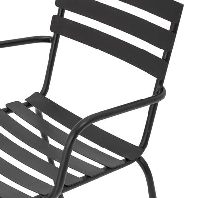 Matsalsstol Svart Galvaniserad metall Monsi | Bloomingville