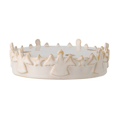 Adventsljusstake Vit Stengods Starry | Bloomingville