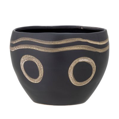 Kruka Svart Stengods Magnus | Bloomingville