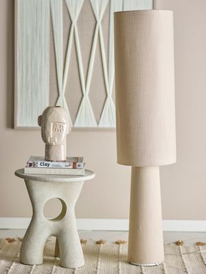 Golvlampa Natur Linne Emmie | Bloomingville