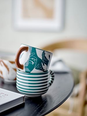 Kopp Grön Stengods Carim Set om 3 | Bloomingville