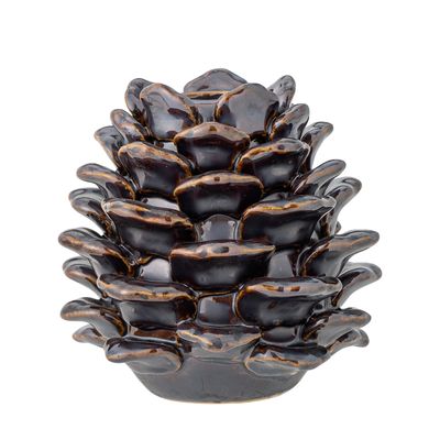 Ljusstake Brun Stengods Pine | Bloomingville