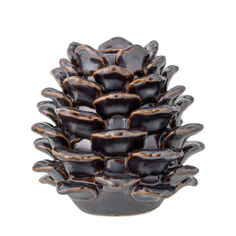 Ljusstake Brun Stengods Pine | Bloomingville