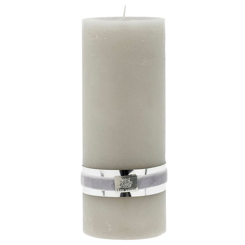 Blockljus Rustic Silvergrå Paraffin Lene Bjerre