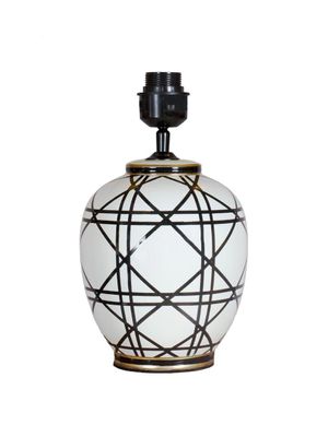 PR Home New York Lampfot Svartvit 32cm