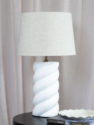 Spin Lampfot 65cm Sofia Florenzo Skärm Linne | PR Home