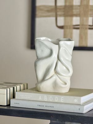 Vas Vit Stengods Fabrice | Bloomingville