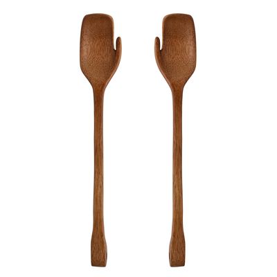 Salladsbestick Brun Mango (träd) Zeena Set om 2 | Bloomingville