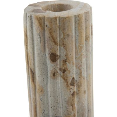 Lene Bjerre Eliana Ljusstake 12.5x4.5 cm Marmor Linne