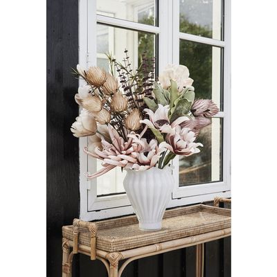 Lene Bjerre Verinne Vas Vit Glas H28.5 cm