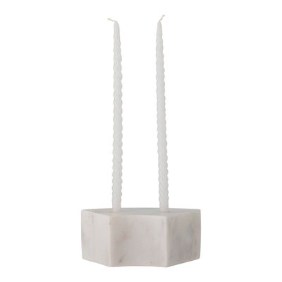 Ljusstake Vit Marmor Florida | Bloomingville