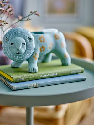 Värmeljushållare Blå Stengods Leander | Bloomingville