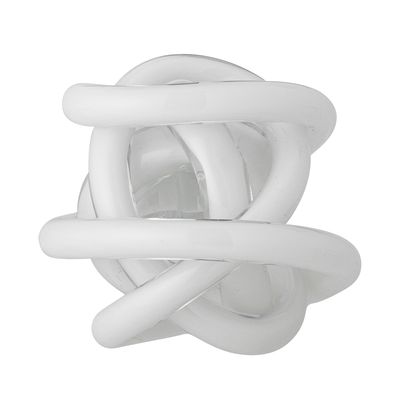 Dekoration Vit Glas Knot | Bloomingville