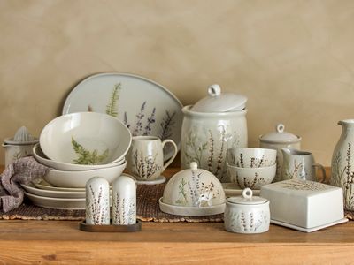 Salt- och pepparströare Natur Stengods Bea Set | Bloomingville