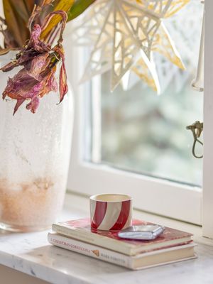 Värmeljushållare Röd Stengods Jolly | Bloomingville