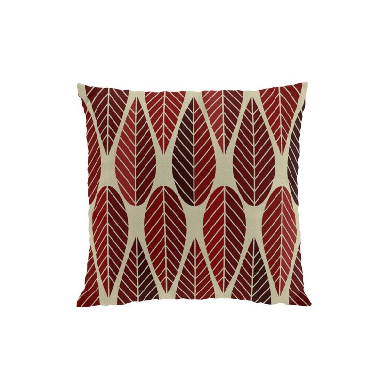 Blader (culla) röd kuddfodral Arvidssons Textil