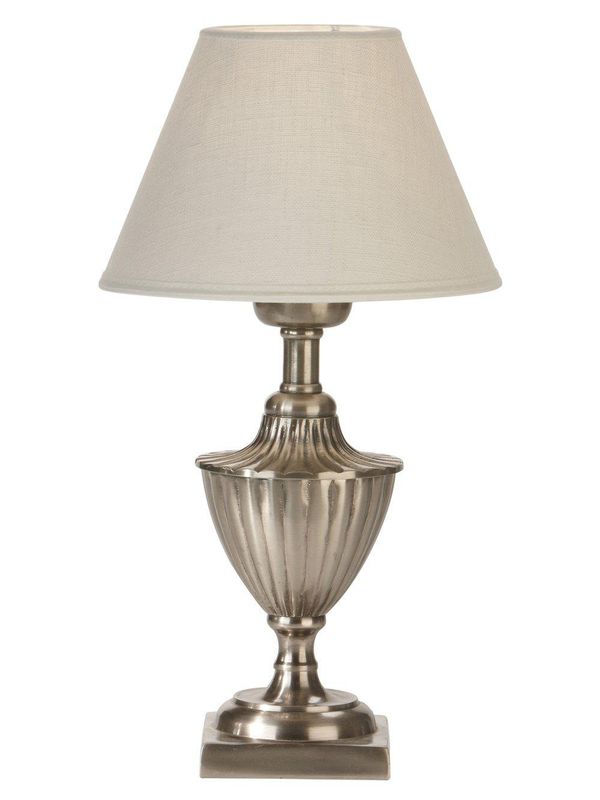 PR Home Pollino Bordslampa med lampskärm 33 cm Silver