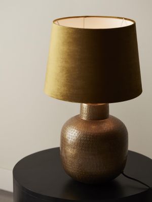 PR Home Henry Lampfot Antikmässing 34 cm