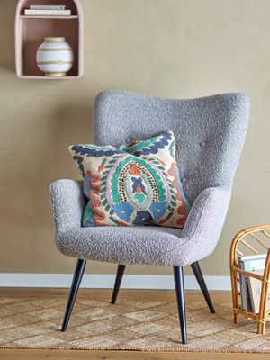 Fåtölj Natur Polyester Perry | Bloomingville