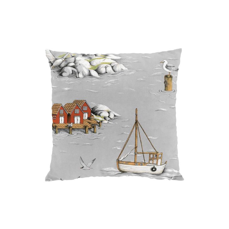 Fiskeskär grå kuddfodral Arvidssons Textil